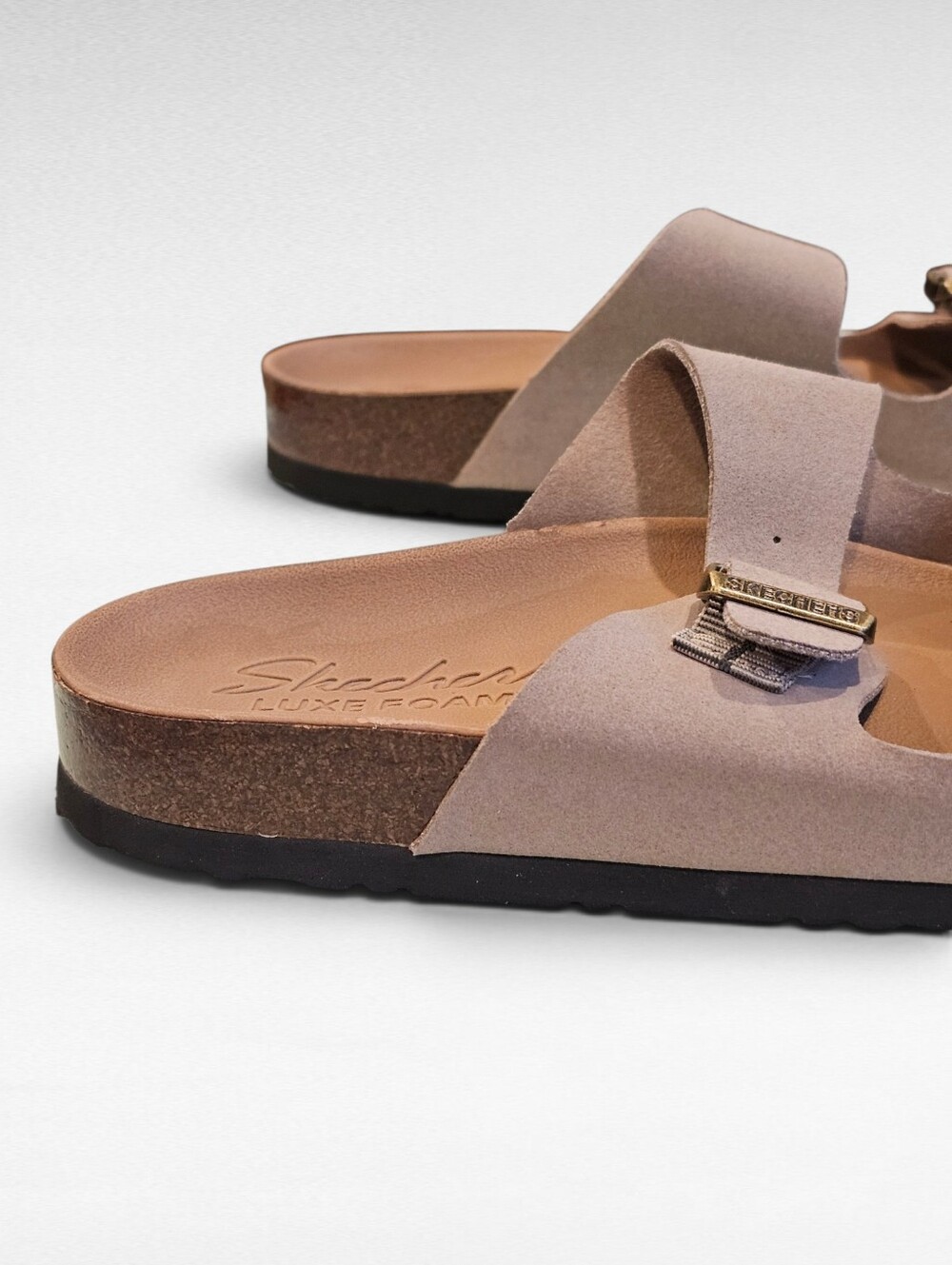 Skechers Two Strap Sandals Taupe Size 8 - Picture 9 of 15